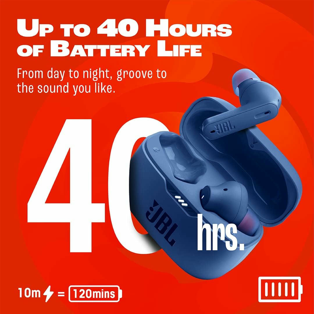 JBL TUNE 230NC TWS Auriculares inalámbricos In Ear True Wireless Bluetooth IPX4 con micrófono incorporado para música, deportes y llamadas, hasta 40h de batería, estuche de carga, azul