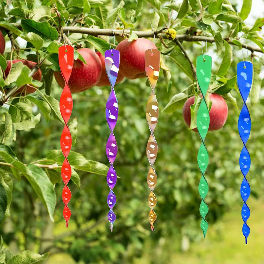 7 Piezas Repelente de Pájaros Reflectante para Control de Aves y Decoración Espantapájaros Colgante (Multicolor)