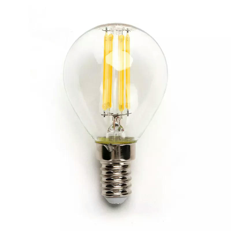 Bombilla LED de filamento G45 E14, 4 W, 470 lm, luz cálida 2700 K