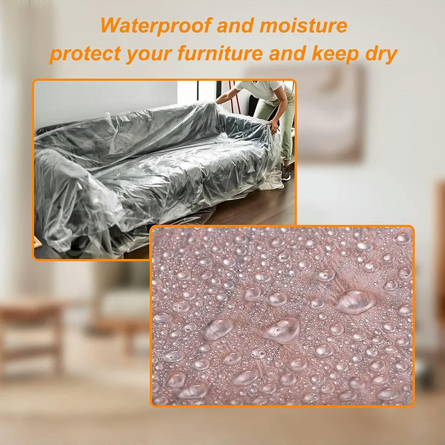 Rollo de película antipolvo 400 cm x 20 m, plástico protector para muebles, cubre todo, película enmascaradora para pintura y decoración