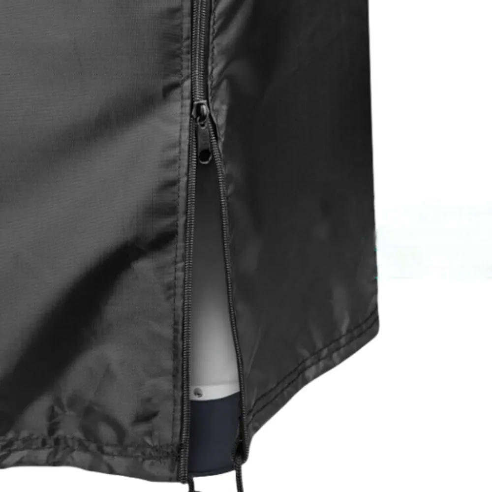 Funda impermeable para filtro de piscina, cubierta para bomba de piscina, resistente al polvo, con cremallera, protección UV, tamaño adaptable para modelos estándar (Negro)