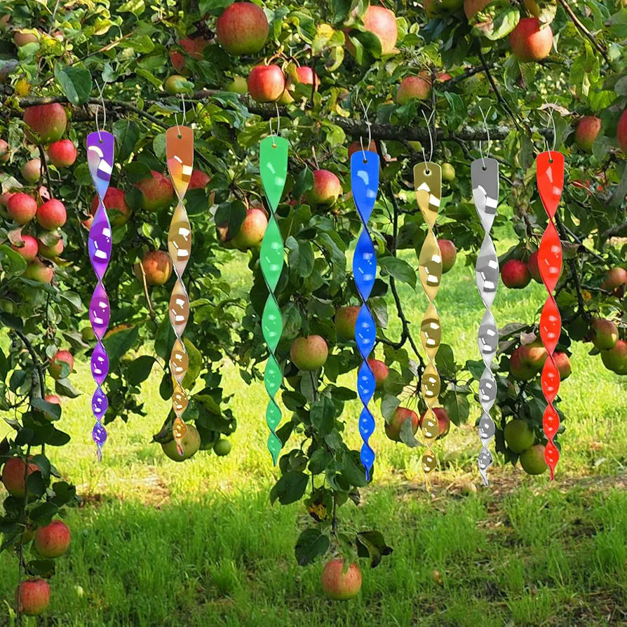 7 Piezas Repelente de Pájaros Reflectante para Control de Aves y Decoración Espantapájaros Colgante (Multicolor)