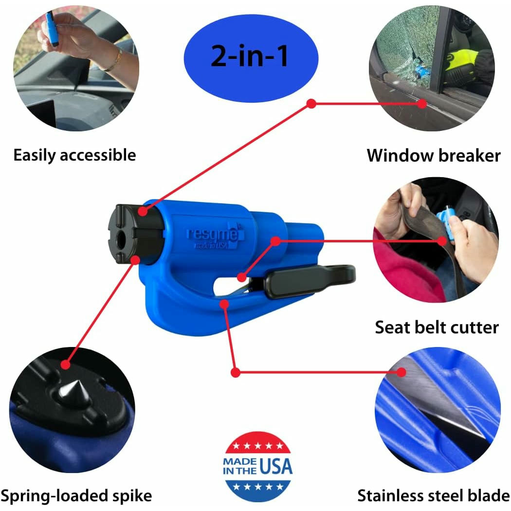 Resqme GBO-RQM-BLACK Herramienta Rompecristales, Negro, 1 Unidad