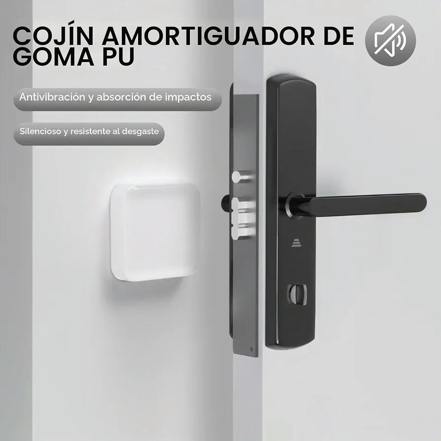 12 Piezas Topes De Puerta Transparentes Autoadhesivos Cuadrados de Silicona