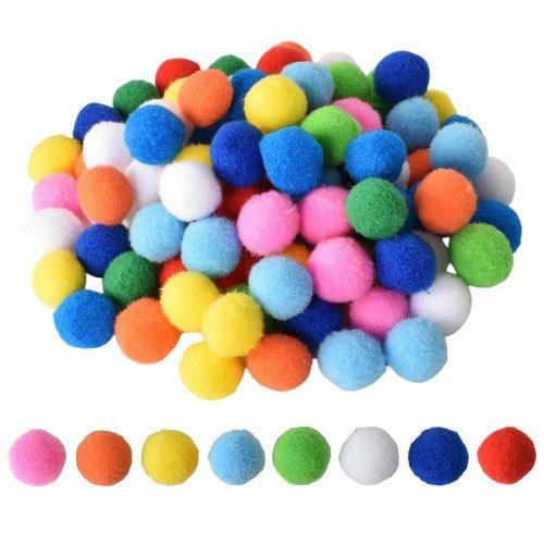 Pompones esponjosos multicolor - paquete de 200 unidades