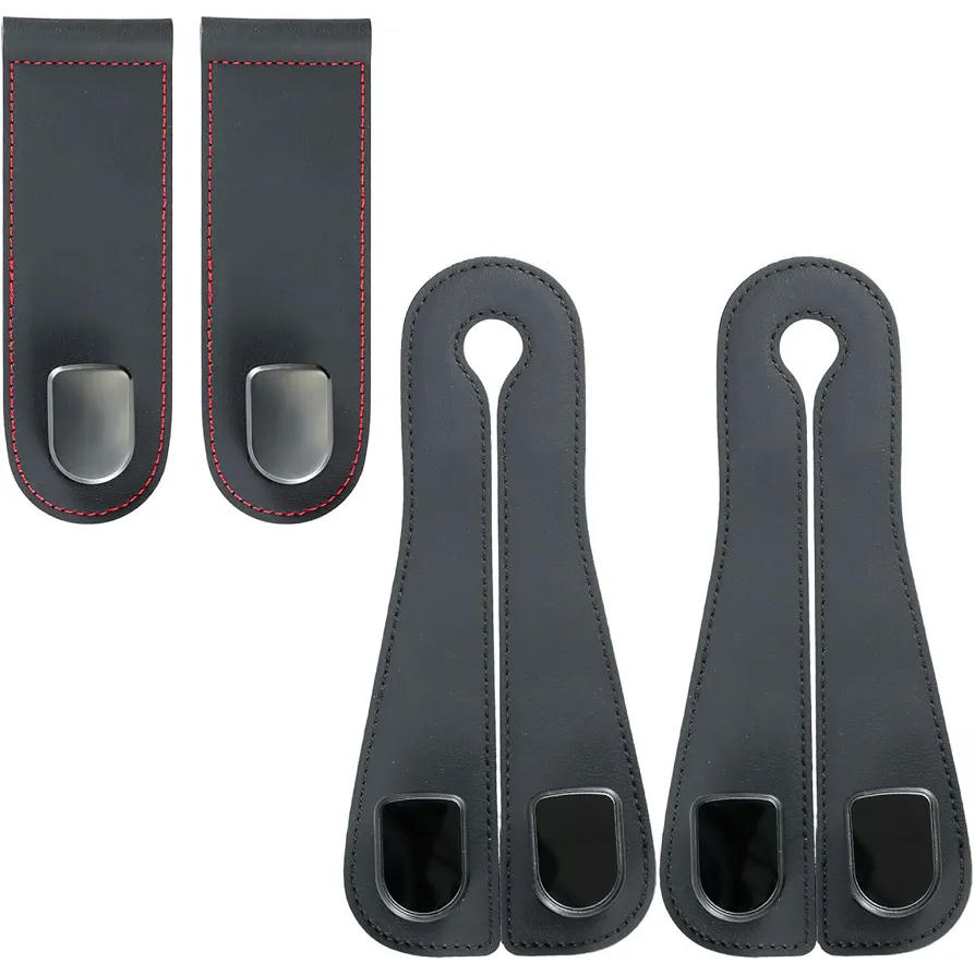 Ganchs per reposacaps de cotxe, 4 peces, accessoris d'alta qualitat per a emmagatzematge, compatibles amb bosses i jaquetes, color negre