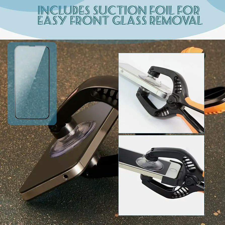 Herramienta de Apertura para Pantallas LCD, 2 Piezas, Alicates y Ventosas para Teléfonos Móviles y Tabletas, Herramienta Profesional de Reemplazo