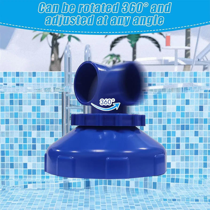 Boquilla de entrada para piscina giratoria 360 grados, boquilla ajustable de salida, accesorios de conexión para piscinas Intex y Bestway