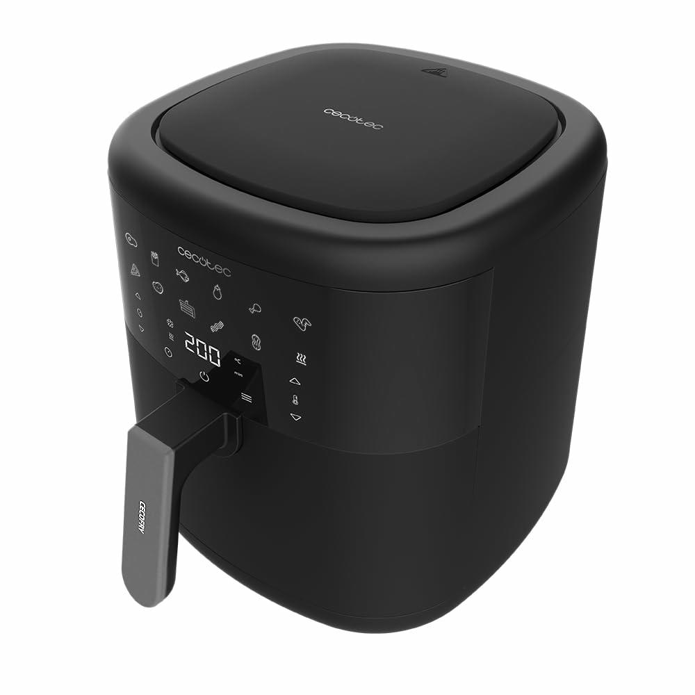 Cecotec Freidora de Aire sin Aceite de 6 L Air Fryer Cecofry Bombastik 6000. 1700 W, Tecnología PerfectCook, Temperatura y Tiempo Regulables, Control Táctil, 12 Modos, Temporizador