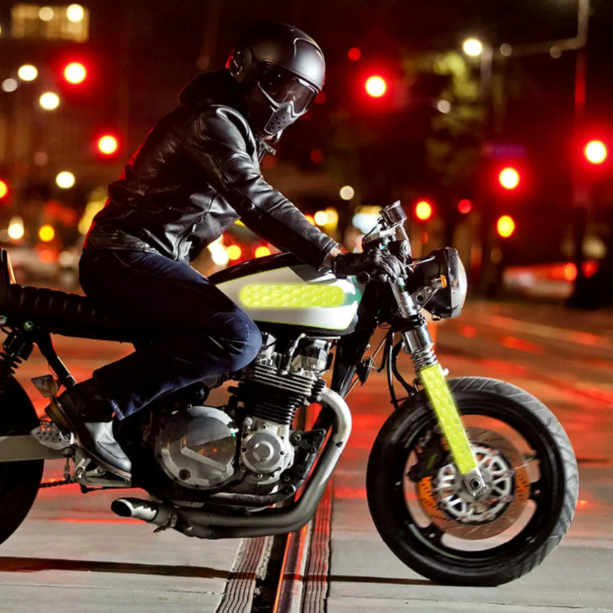 Cinta reflectante de seguridad, 2 unidades de cinta adhesiva para conducción nocturna, cinta advertencia autoadhesiva, 5 metros, ideal para vehículos y bicicletas