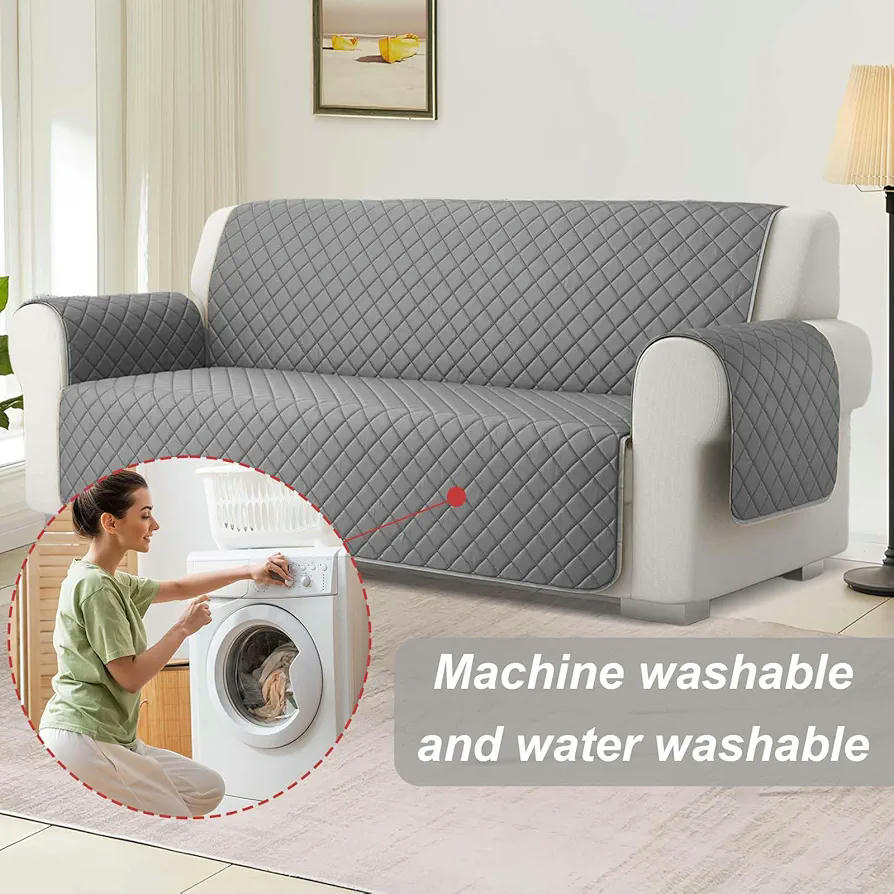 Funda de Sillón Relax Reclinable, Impermeable, Antarañazos, Ideal para Mascotas, Soporte Estable, Compatible con Sofás de Diferentes Tamaños (Color Gris)