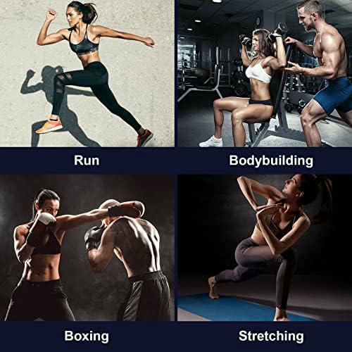 Venda Cohesiva Autoadhesiva 5 cm x 4.5 m, 6 Rollos de Cinta Deportiva, Vendaje Flexible e Impermeable (Color Negro)