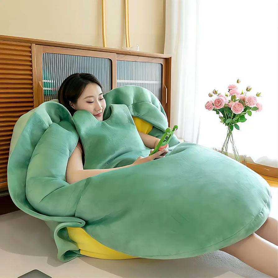 Almohada Tortuga Gigante, Caparazón de Tortuga Kawaii, Cojín de Felpa Portátil, 60 cm, Ideal para Descanso y Cosplay