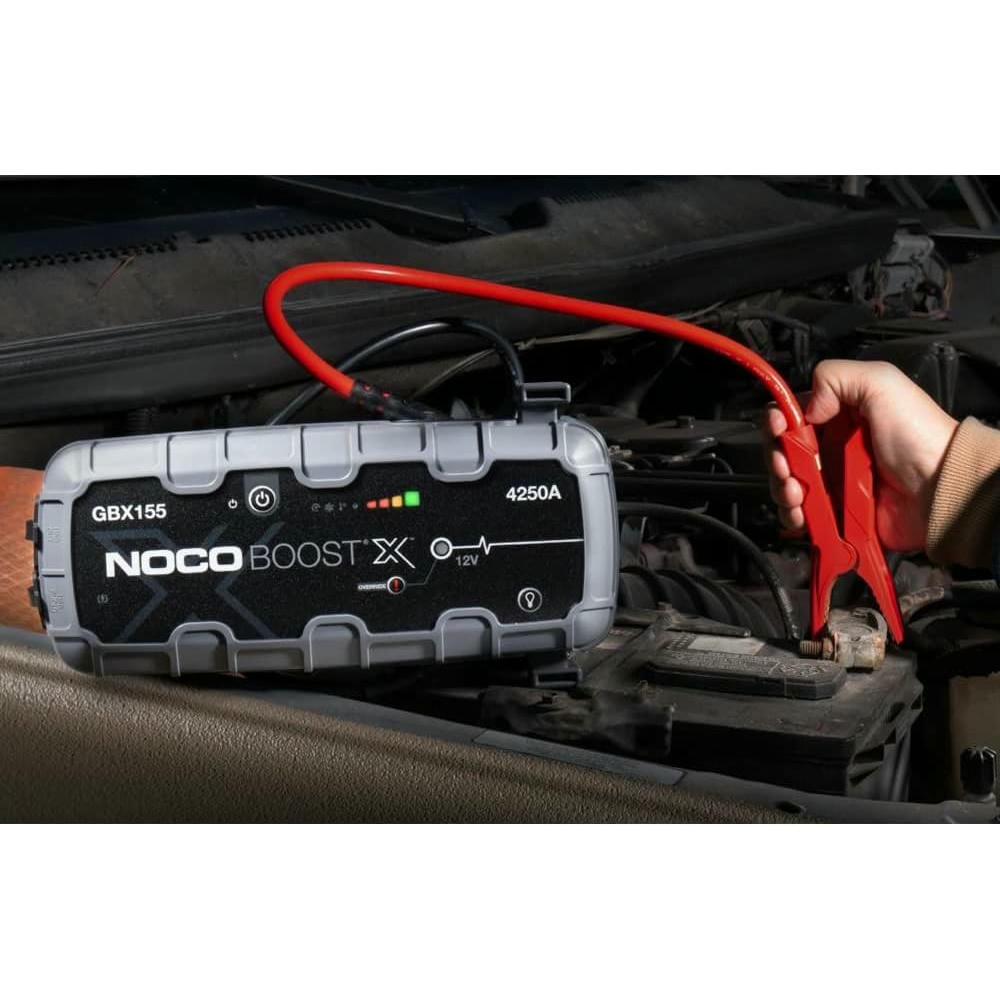 NOCO Boost X GBX155, Arrancador de Batería de Coche 4250A, Booster de Bateria Portátil y Cables de Arranque Profesionales para Motores de Gasolina de hasta 10,0 litros y Diésel de 8,0 litros