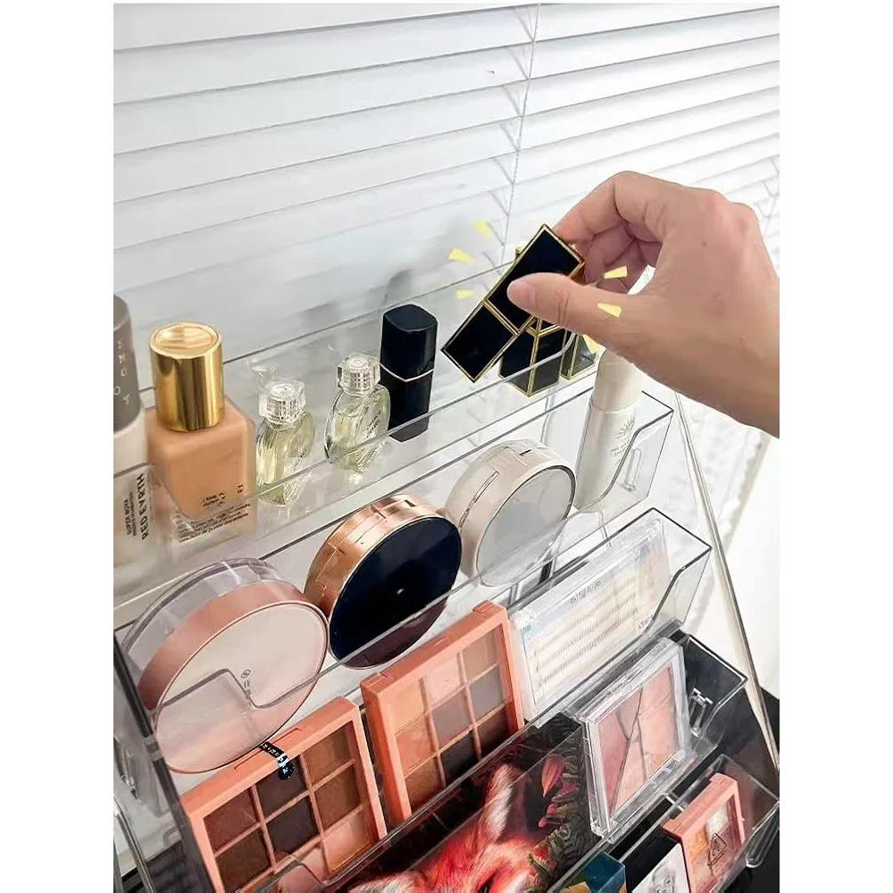 Organizador de Maquillaje Acrílico Transparente, 5 Niveles para Cosméticos y Perfumes, Diseño Moderno y Funcional