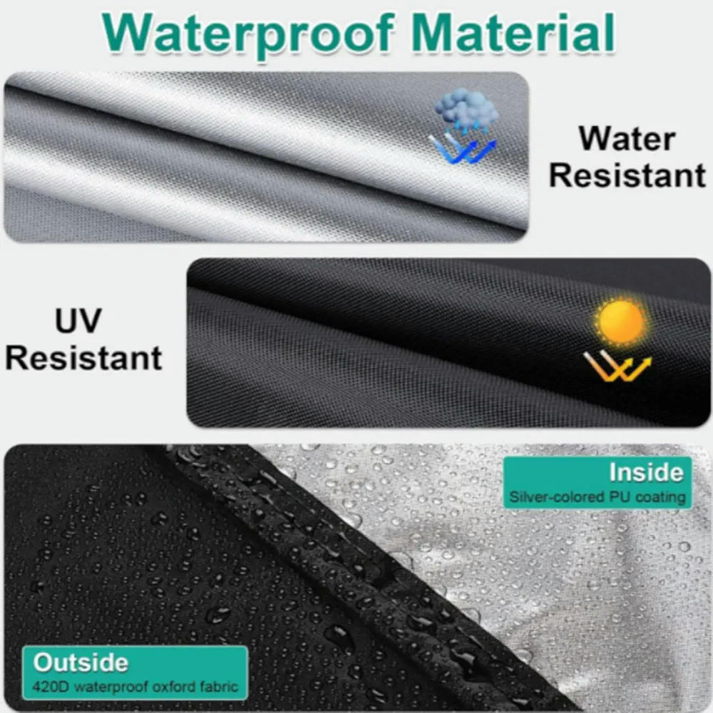 Funda impermeable para filtro de piscina, cubierta para bomba de piscina, resistente al polvo, con cremallera, protección UV, tamaño adaptable para modelos estándar (Negro)