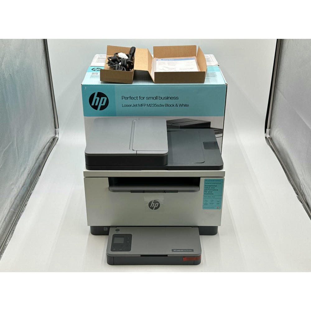 HP LaserJet M235sdw 8J9K7F, Impresora Láser A4 Multifunción Monocromo a doble cara automática, Escaner, Copiadora (29 ppm, Wi-Fi, Ethernet, Procesador 500MHz, Memoria 64MB, HP Smart App) Blanca y Gris