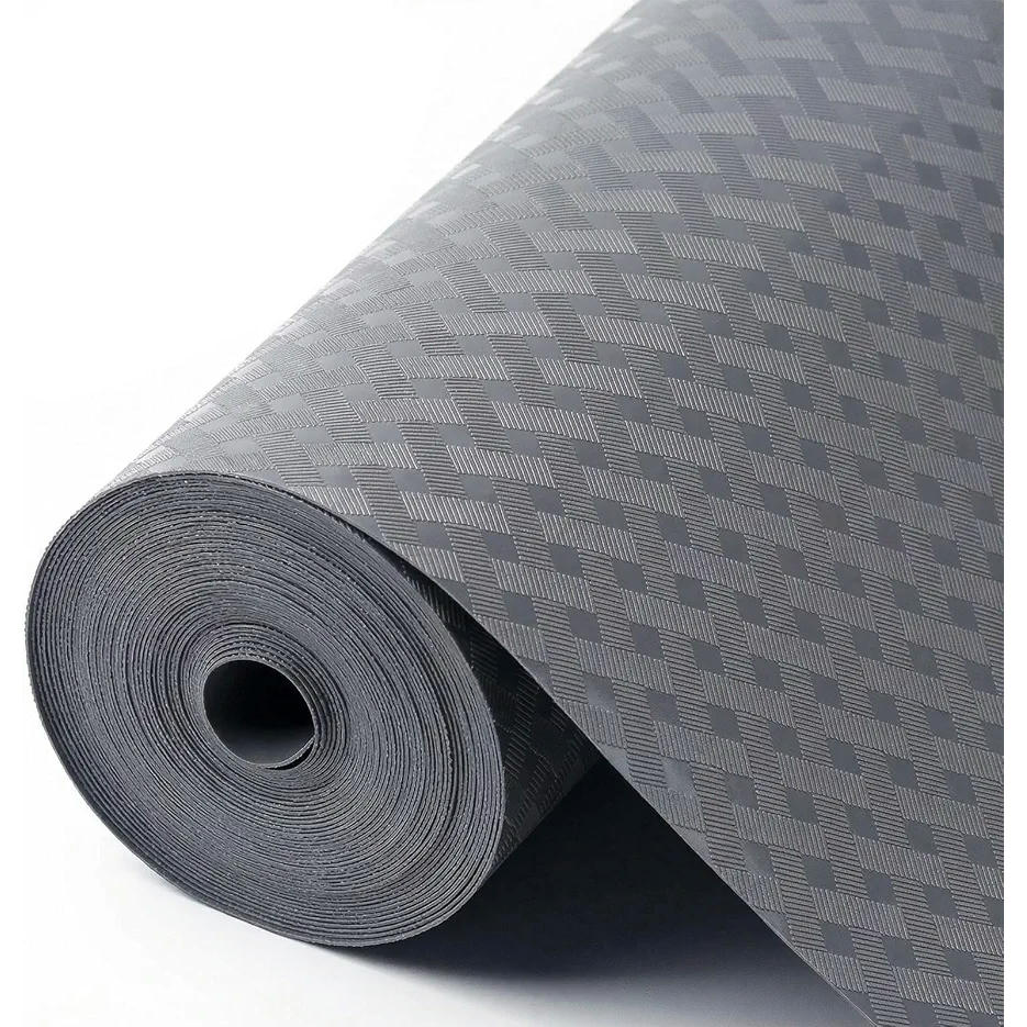 Protector Antideslizante para Cajones de Cocina, Estera de Plástico EVA para Armarios y Refrigeradores, 45 x 500 cm (Gris)