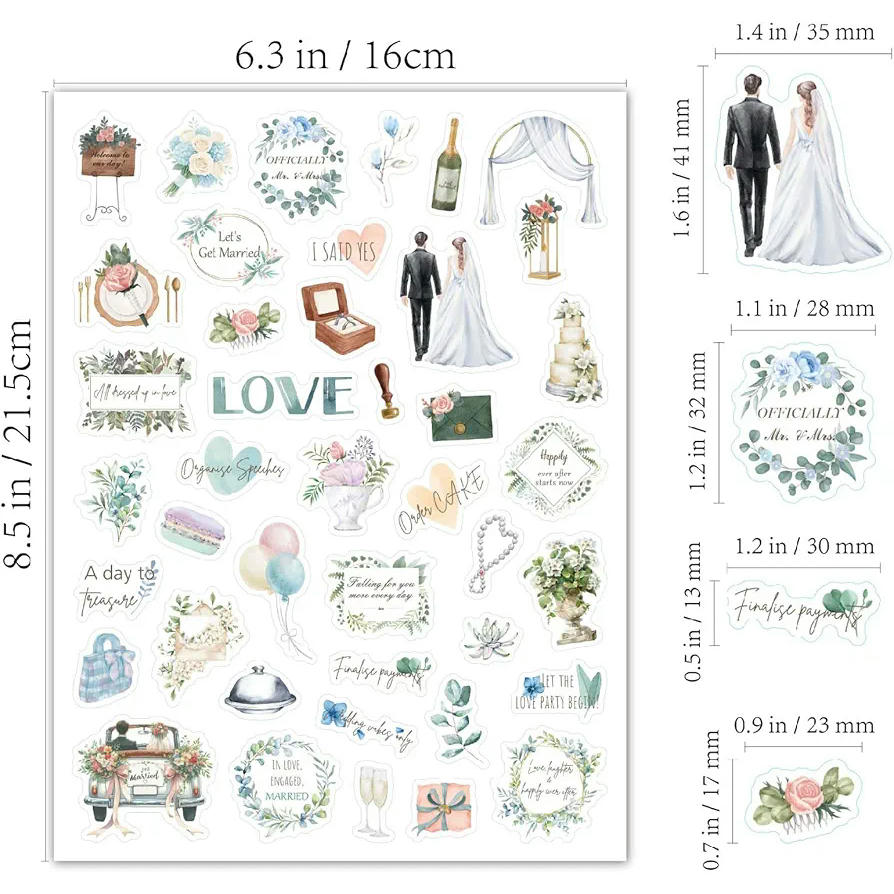 Libro de Visitas para Bodas de 144 Páginas, con 6 Hojas de Pegatinas, Álbum de Fotos para Bodas y Celebraciones, 21 x 21 cm (Marrón)