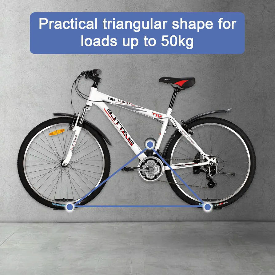 Soporte de Pared para Bicicletas - Gancho para Pedales de Montaje Horizontal (Negro)