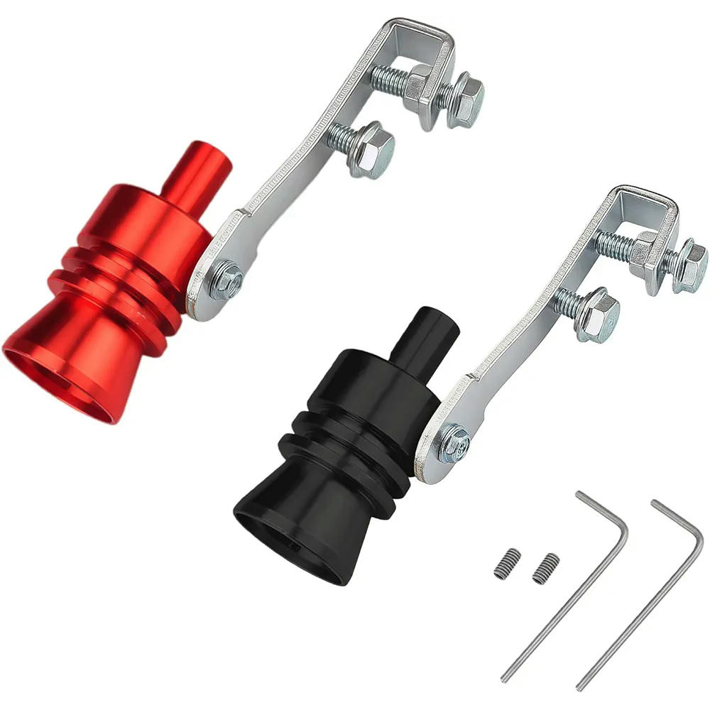 Tubo de escape simulador de sonido turbo Vortex, 2 unidades, aleación de aluminio, generador de sonido universal para coches y motocicletas