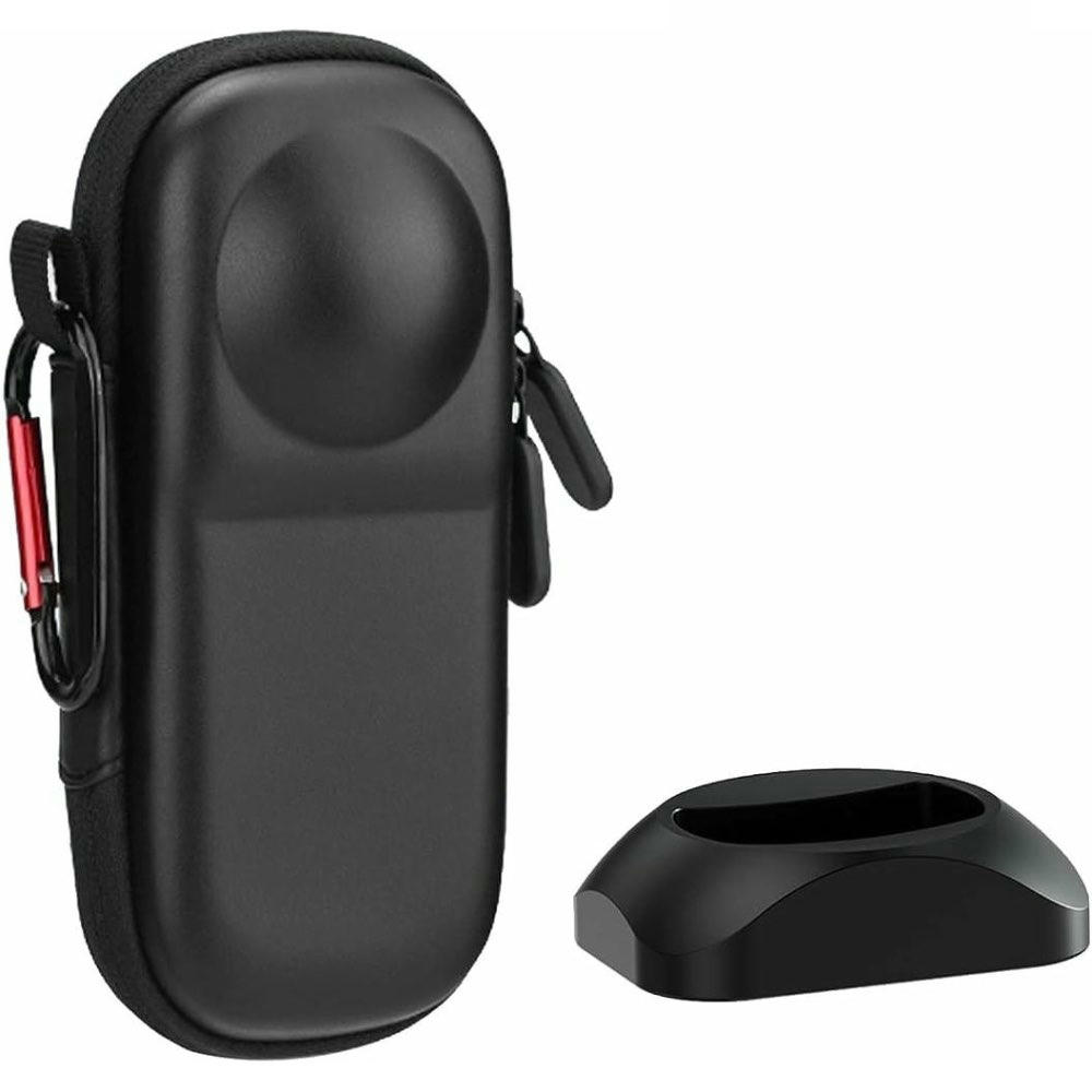 Funda Protectora Rígida de Viaje para Cámaras Insta360 X4 y X5 con Base Antideslizante (Negro)