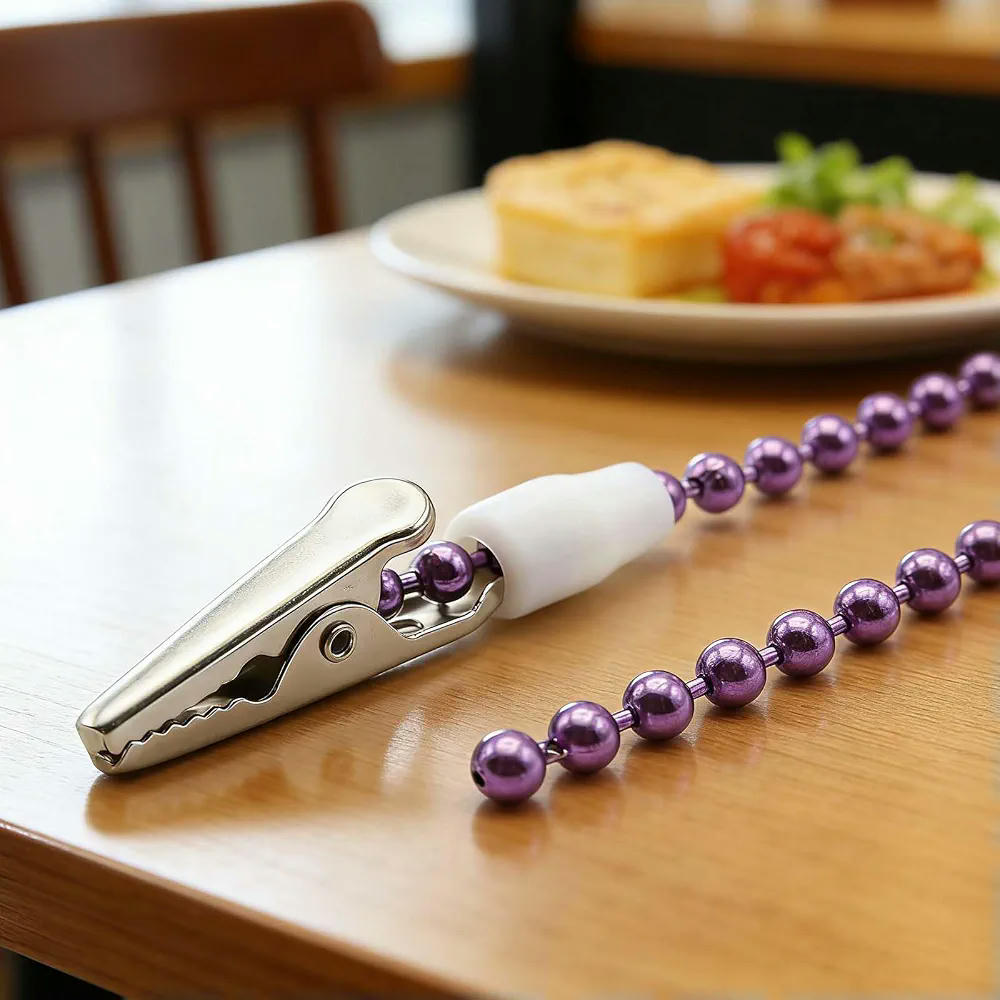 4 Piezas de Servilleteros con Pinzas de Acero Inoxidable y Plástico para Servilletas