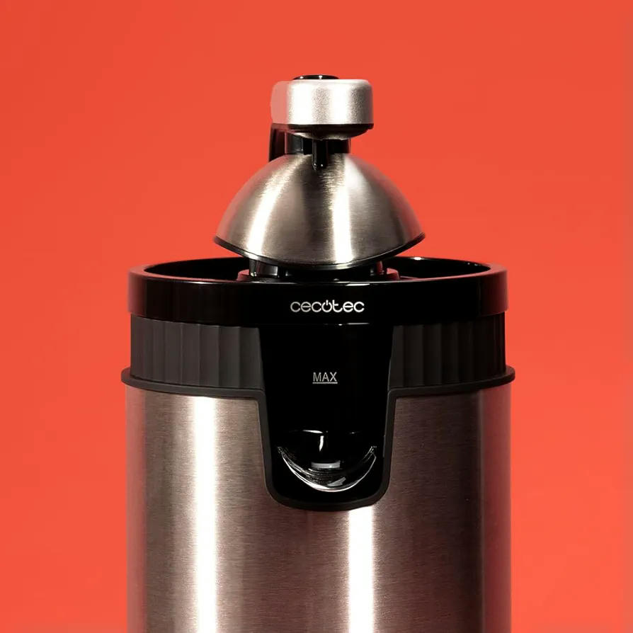 Cecotec Exprimidor Eléctrico de Brazo para Naranjas y Cítricos Xqueeze RetroJuice 600, 600W, Estilo Retro, Filtro de Acero Inoxidable, Fácil Limpieza