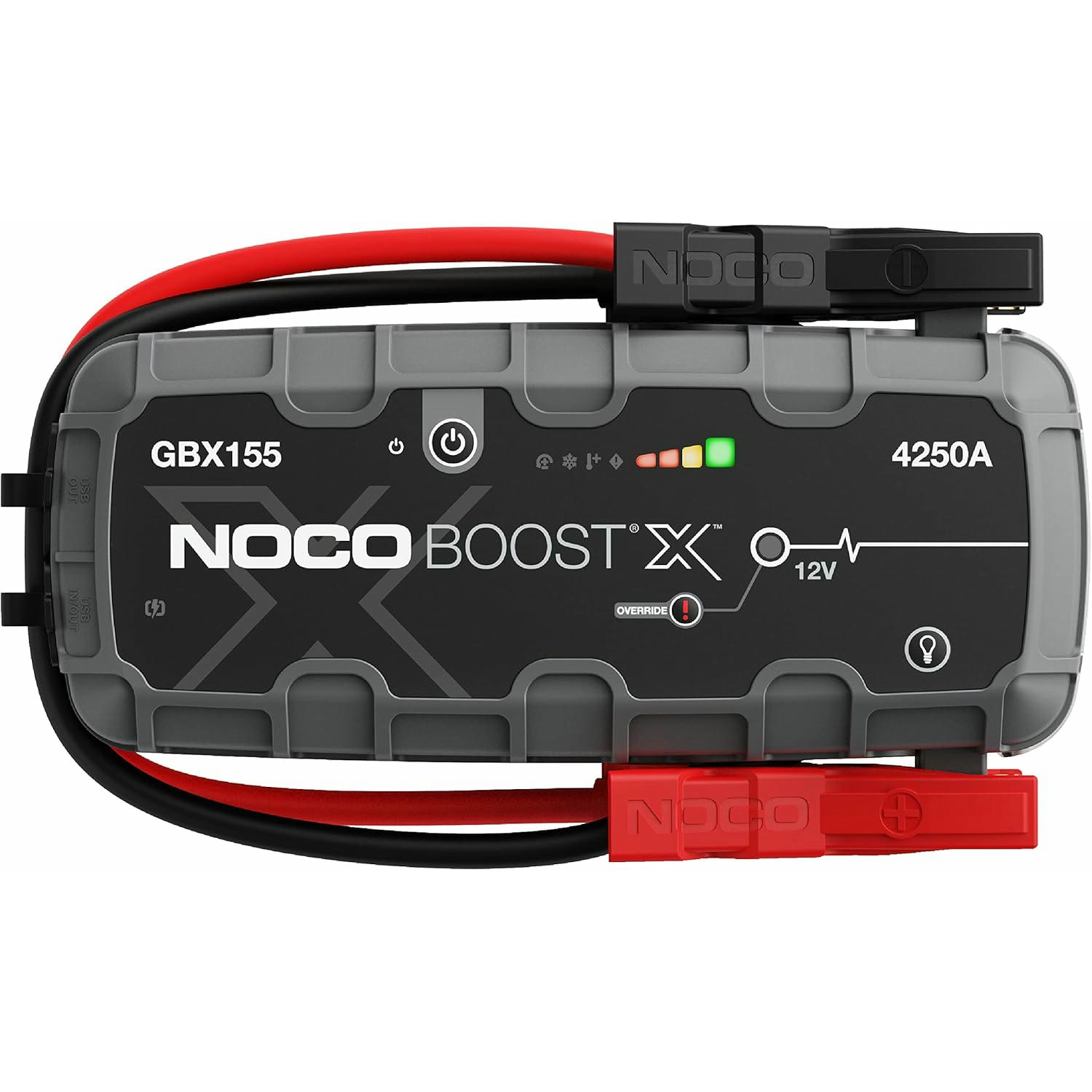 NOCO Boost X GBX155, Arrancador de Batería de Coche 4250A, Booster de Bateria Portátil y Cables de Arranque Profesionales para Motores de Gasolina de hasta 10,0 litros y Diésel de 8,0 litros