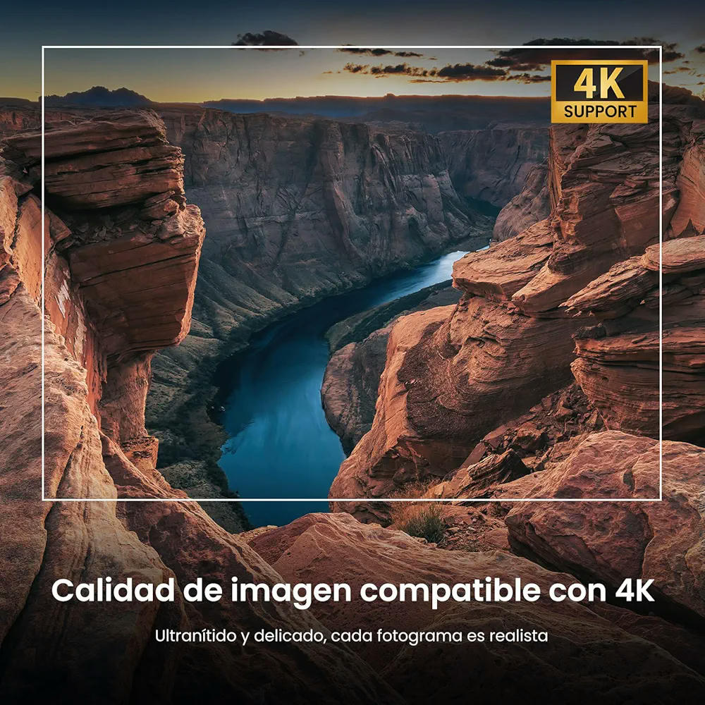 HAPPRUN 510G Proyector Inteligente 4K con Google TV, 1000 ANSI Lúmenes, 1080P Full HD, Dolby Audio, WiFi 6, Bluetooth 5.2, Control por Voz, Compatible con Netflix y YouTube