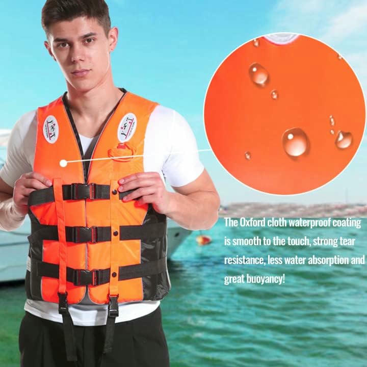 WOREVA Chaleco de Flotabilidad para Adultos, Armilla para Deportes Acuáticos, Transpirable y Seguro, Ideal para Natación, Rafting y Paddle Surf (Color Naranja) - Talla XL