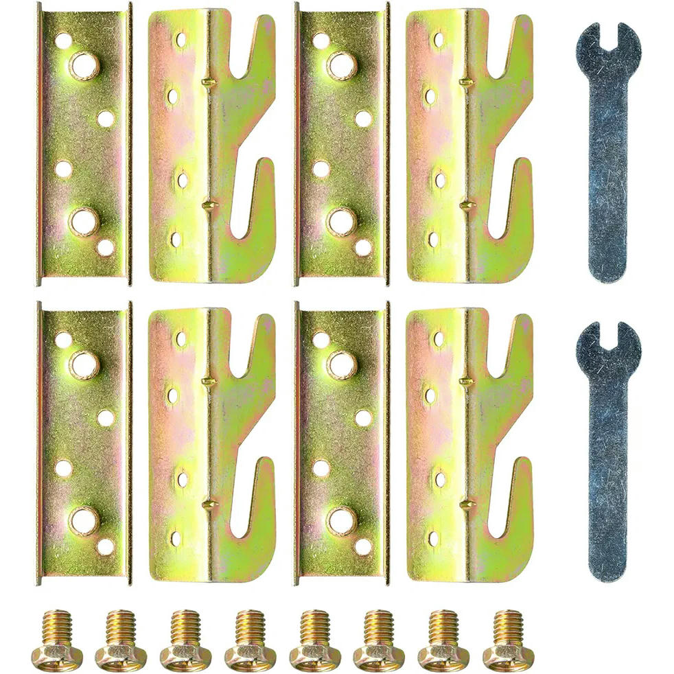 Juego de 4 Angulos Metalicos, Escuadras para Cargas Pesadas, Conectores en Ángulo para Muebles, Incluye Tornillos, Ideal para Construcción de Camas