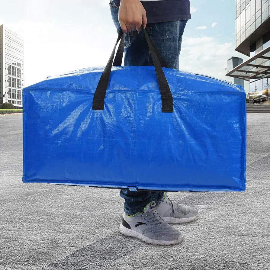 Paquete de 5 Bolsas Plegables de 100 Litros, Ideal para Almacenamiento de Ropa y Edredones, Versátil para Deporte, Mudanzas y Viajes