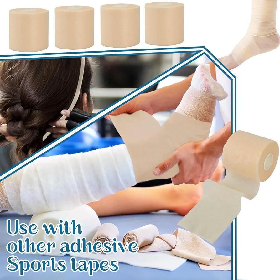 4 Rollos de Vendaje Deportivo con 40 Piezas de Cinta de Kinesiología Impermeable y Elástica para Soporte Muscular (Multicolor)