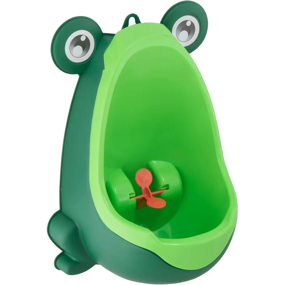 Orinal portátil Baby, diseño de rana, ideal para el aprendizaje de baño, accesorio infantil práctico y divertido (Color Verde)