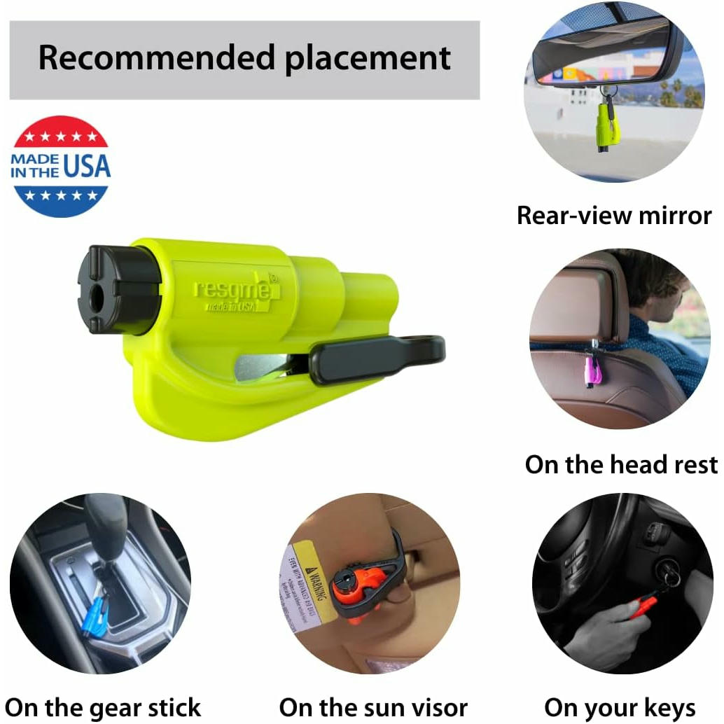 Resqme GBO-RQM-BLACK Herramienta Rompecristales, Negro, 1 Unidad