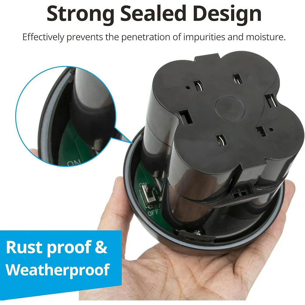 Paquete de 2 Apliques de Pared Exterior Sin Cables, Focos LED Con Sensor de Movimiento, Resistentes a la Intemperie, Batería, Iluminación para Exterior (Color Negro)