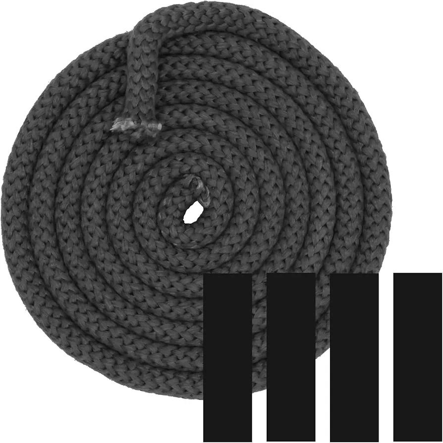 Tira de Sellado Resistente al Calor, Junta Puerta Chimenea, Junta de Vidrio Reemplazo, para Inserto de Estufa, Chimenea, Resistente a 550 °C, Longitud: 2,5 M (6 mm de diámetro)