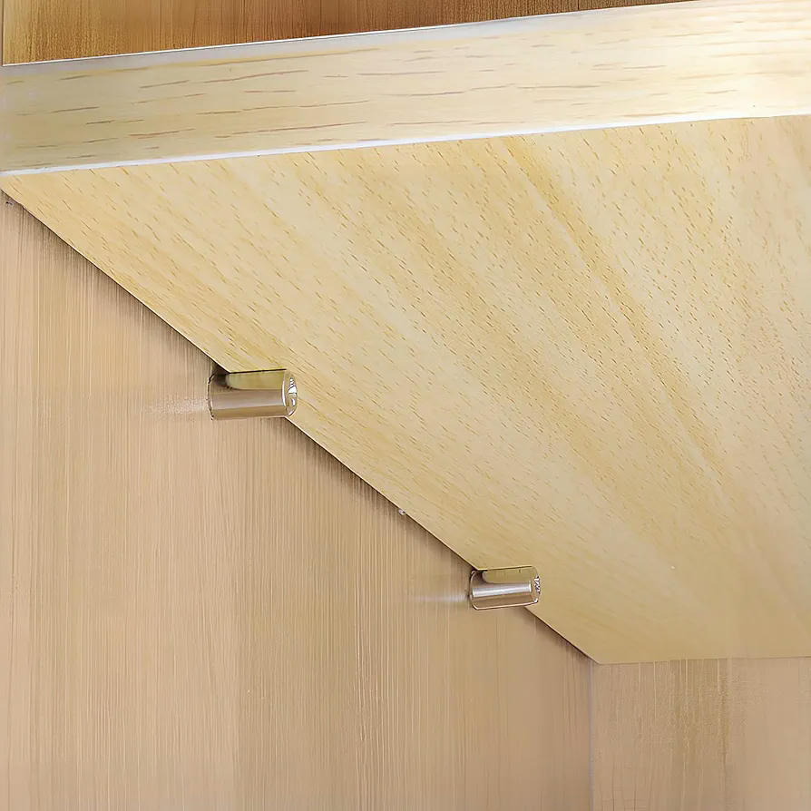 Soporte para Estantes Metálico con Protección de Goma, 40 Piezas, Ideal para Armarios y Gabinetes, Alta Capacidad de Carga, Fácil Instalación