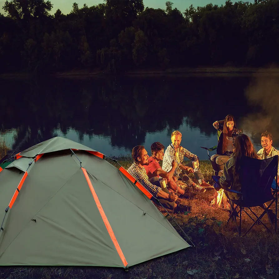 Tienda de campaña automática para 2 a 4 personas, 300 x 240 x 145 cm, impermeable y resistente al viento (Verde)