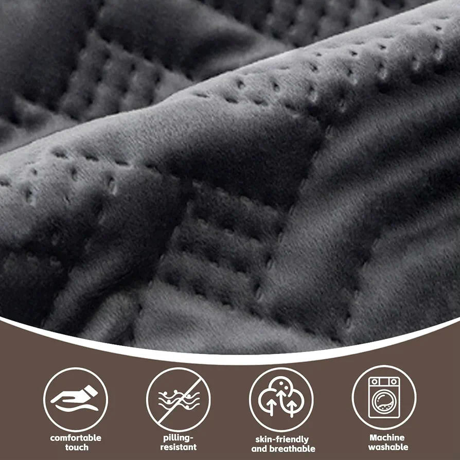 Funda Universal para Sofá Chaise Long de 1/2/3/4 Plazas, Impermeable y Antideslizante (Gris, 90x160cm)