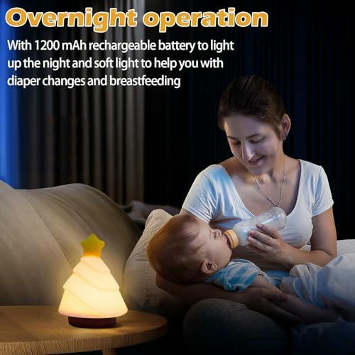 Luz Nocturna Infantil LED en Silicona, Lámpara Táctil USB con 6 Colores Ajustables, Ideal para Niños y Decoración Festiva, multicolor RGB