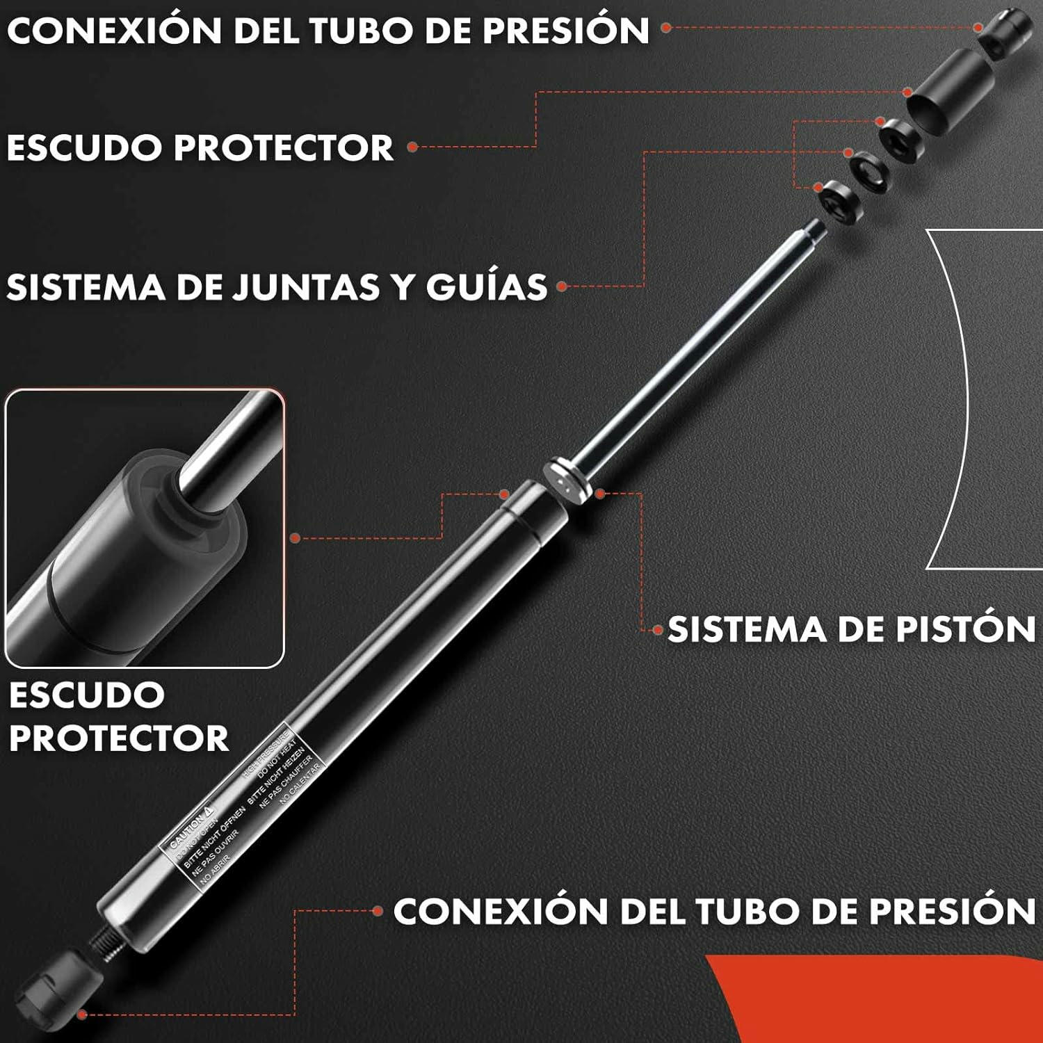 Frankberg 1x Resorte de gas Maletero Izquierda Compatible con 5er E60 520 523 525 530 535 540 550 M5 Todos los Motores Limusina 2003-2010 Sustituir# 51247141490