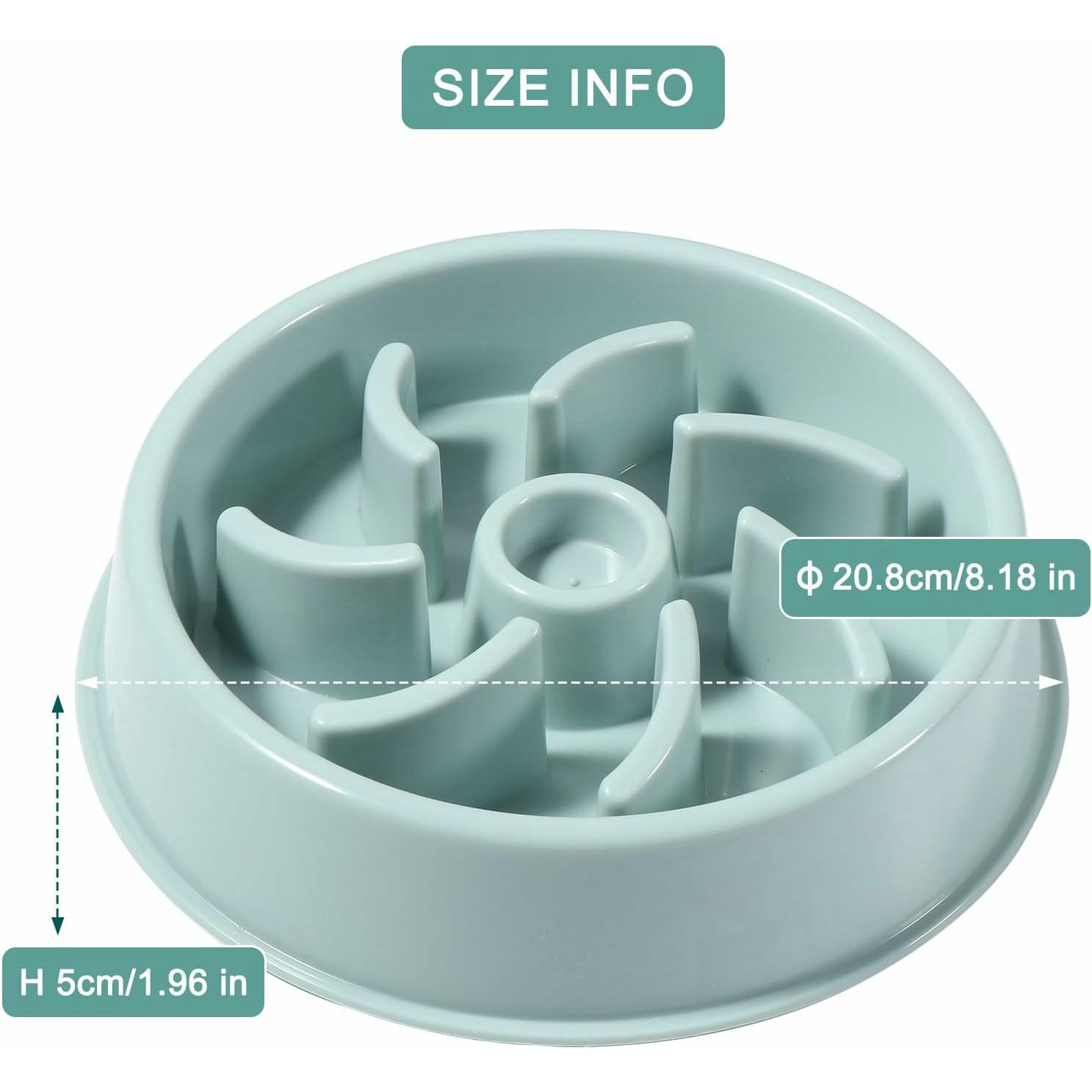 Vinabo Antilliscant Menjador Gos Antivoracitat, Menjador Antivoracitat Gos Promou una Alimentació Saludable i Digestió Lenta Plat Gos Adequat per a Mascotes Petites/Mitjanes/Grans