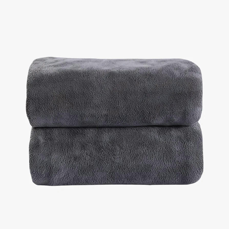 Juego de 2 Toallas Superabsorbentes para Perros de Microfibra, 50 x 100 cm, Gris