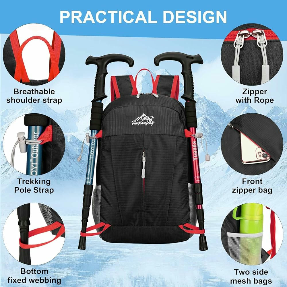 Mochila de Senderisme de 40 Litres, Mochila per Home i Dona Ultralleugera, Perfecta per Senderisme, Camping, Viatges i Treball