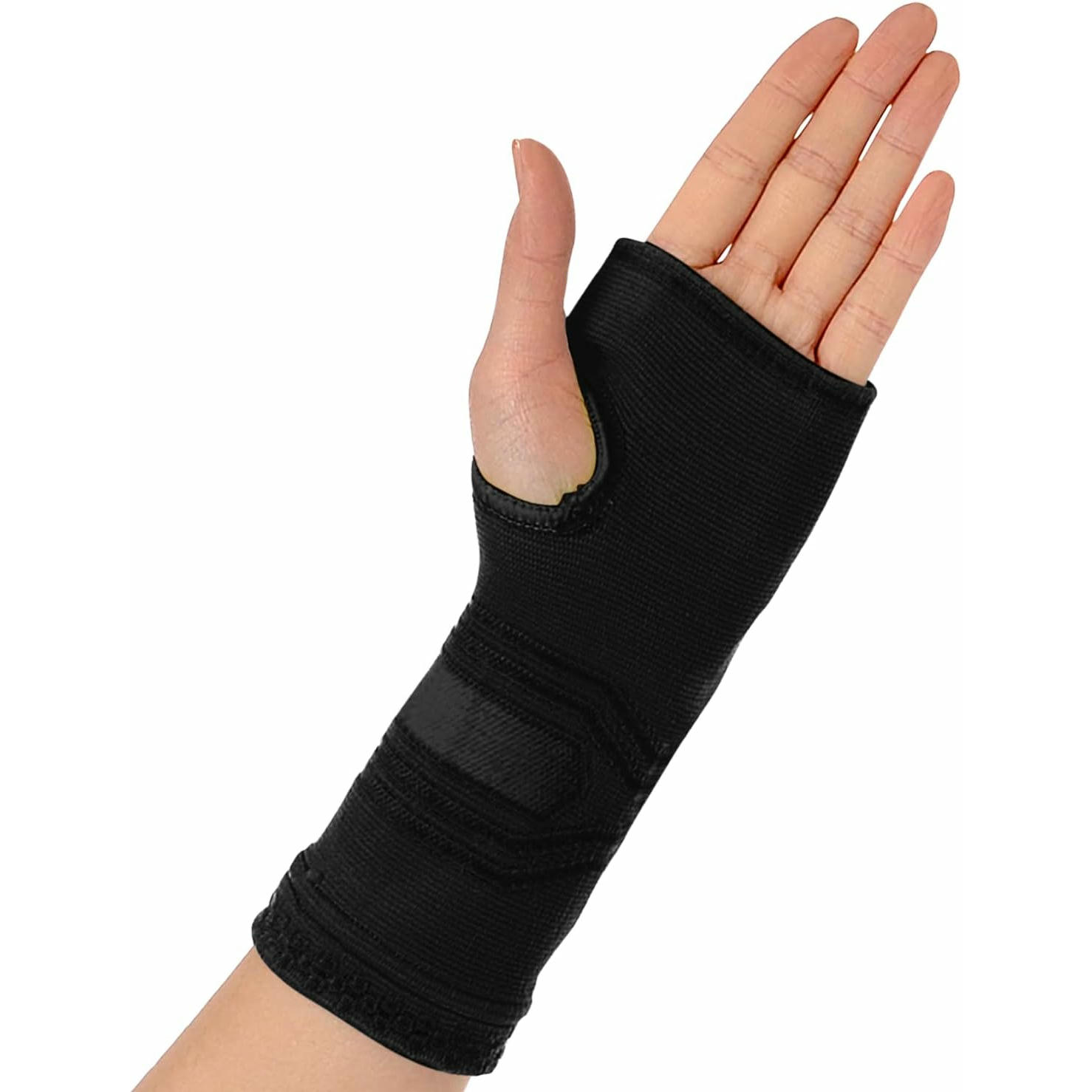 Muñequera Túnel Carpiano Desarrollada por Médicos - Muñequera Pulgar con Protector Palma Mano de Gel para Mayor Comodidad y Sujeción - Alivia Dolor Articular, Mejora RSI [Color Negro, Talla M]