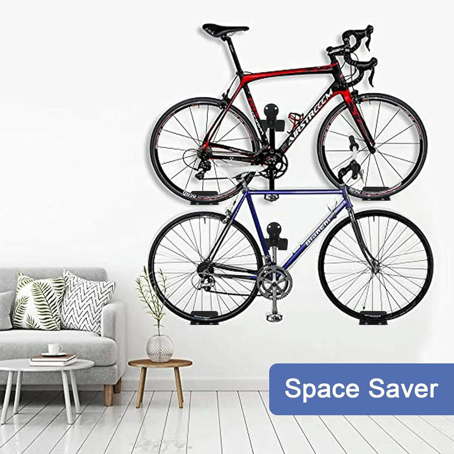 Soporte de Pared para Bicicletas - Gancho para Pedales de Montaje Horizontal (Negro)