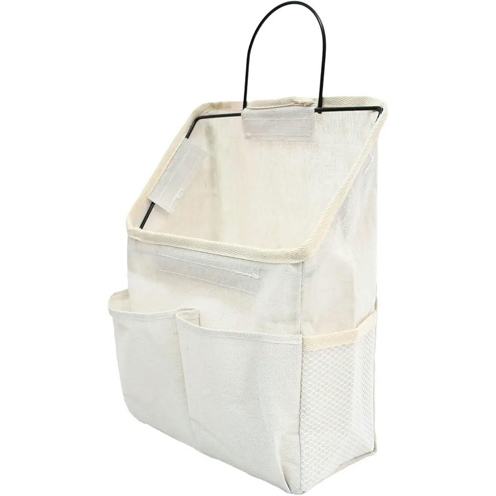 Organizador Colgante con Bolsillos, 34 x 27 x 5 cm, Ideales para Cocina y Dormitorio (Blanco)
