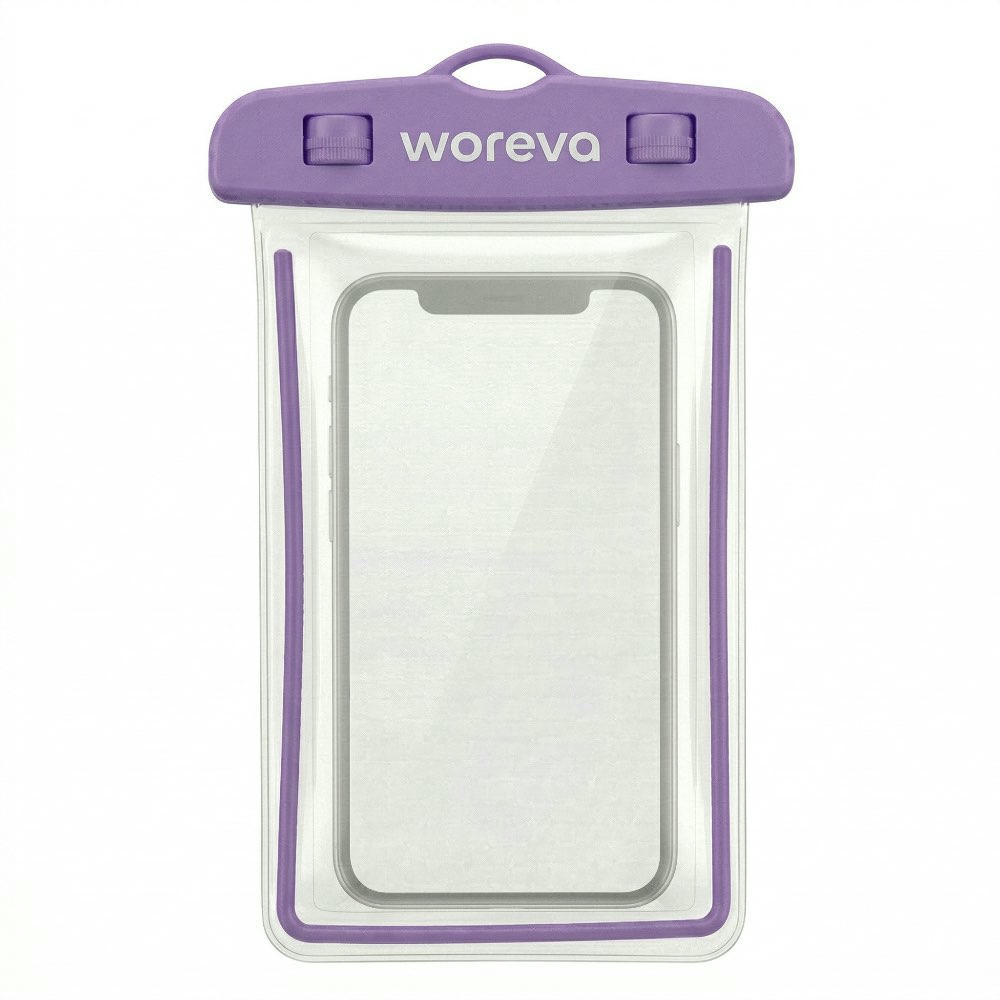 WOREVA Funda impermeable para móvil hasta 6.9 pulgadas, compatible con smartphones grandes, accesorio ideal para paddle surf (Color Lila)